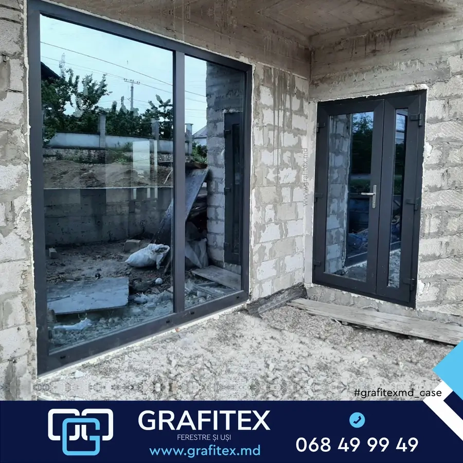 Bloc balcon din profil PVC VEKA, instalat de Grafitex