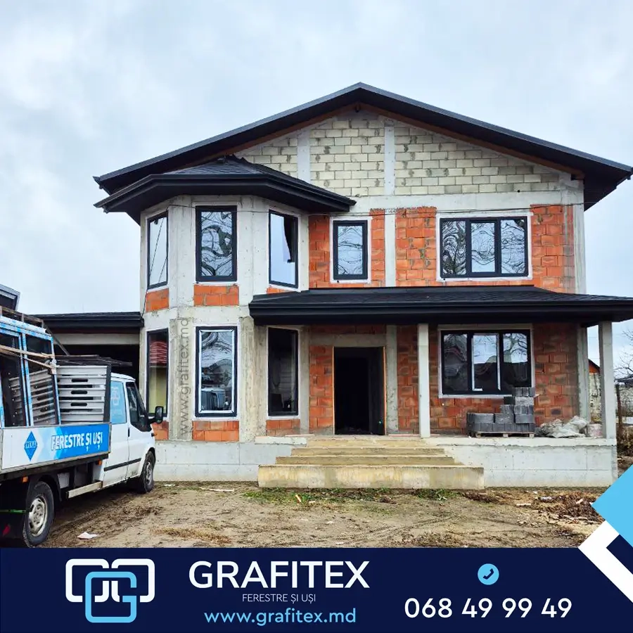 Exemplu de fereastră din aluminiu — montaj Grafitex Moldova