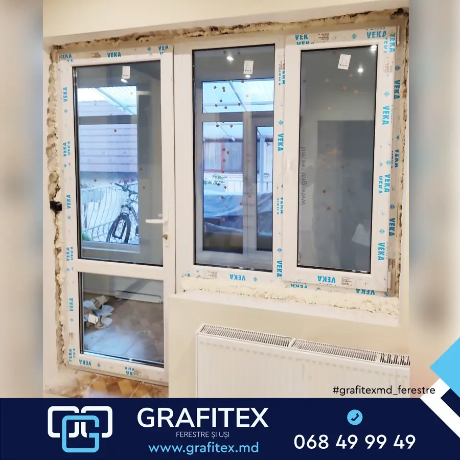 Fereastră termopan din aluminiu — lucrare Grafitex