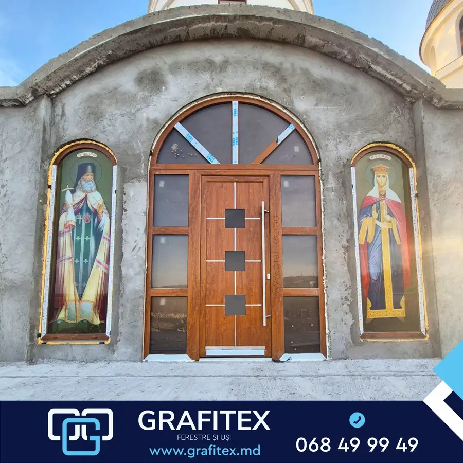 Fereastră termopan din aluminiu, fabrică proprie Grafitex Bălți