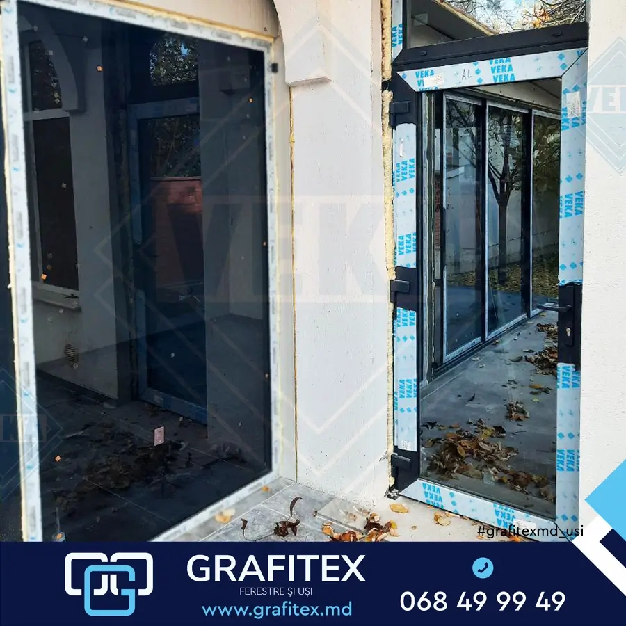 Fereastră termopan din aluminiu — calitate Grafitex